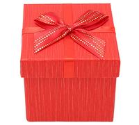 ANKROYU Petits coffrets cadeaux avec couvercles Coffret d'emballage cadeau en carton de qualité supérieure pour mariages, Noël, anniversaires, douches 3,9 x 3,7 x 3,9 pouces, paque (Rouge HM2330406)