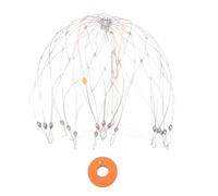 ANKROYU Piège de Crabe en Acier Inoxydable, Cage de pêche de clôture d'ouverture Automatique avec Conception de Pliage, Filet en Mailles Portables pour la pêche au lac Sea River, a (52 cm)