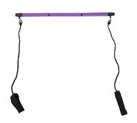ANKROYU Pilates Bar Yoga Body Body Building Training Equipment 3 sections Home Gym Fitness Tool avec des bandes de résistance pour le corps complet Men de travail des femmes (Violet)
