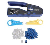 ANKROYU Pince à sertir professionnelle RJ45 CAT6 pour câbles Ethernet traversants, avec coupe-câbles et dénudeur, pour l'installation de câbles réseau et le câblage informatique. C