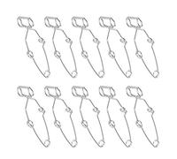 ANKROYU Pince à tube à essai, support de test d'expérimentation, 10 pièces, grande taille, fer argenté, acier chromé pour fournitures de laboratoire de physique, chimie, biologie