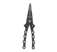 ANKROYU - Pince de pêche multifonctionnelle en Alliage d'aluminium, à Anneau Fendu, dissolvant d'hameçon à Poisson autobloquant, Pince à lèvres (Argent Noir)