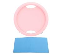ANKROYU Planche d'exercice abdominale pivotante à 360 degrés, 4 rouleaux, robuste, plaque coulissante pour entraînement à domicile, pour hommes et femmes, unisexe, matériau PP, cap (Rose)