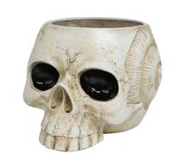 ANKROYU Planteur de Fleurs en Forme de crâne Gothique Planter Halloween Halloween décor de Bureau Unique Conception matériau synthétique 13.5x11x9.2 cm Ornement Effrayant