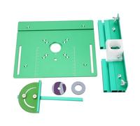 ANKROYU Plaque d'insertion de table de routeur en aluminium, bancs de travail du bois réglables et durables, base rabattable pour tailler la machine à graver, vert, hauteur de leva