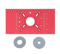 ANKROYU Plaque d'insertion professionnelle pour table de défonceuse, système de levage de précision en alliage d'aluminium, accessoire pour le travail du bois et le fraisage, durab (Rouge)