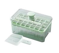 ANKROYU Plateau de cube de glace XL Capacité 28 Cube Communiqué de presse Moule de silicone avec couvercle hermétique et poubelle de rangement BPA pour le réfrigérateur Home Bar K
