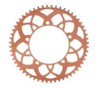 ANKROYU Plateau de vélo 56T 130BCD usiné CNC, dents positives et négatives, haute résistance, alliage d'aluminium 7075, pièce de rechange pour vélo de route BMX pliant (Ou Rose)