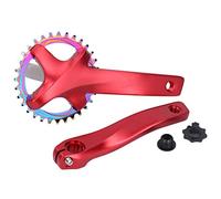 ANKROYU Plateau de vélo ZK22, manivelle en alliage d'aluminium, bras de pédalier 32 dents, haute résistance, léger et durable, pour vélos de route et vélos pliants à petites roues (Rouge)