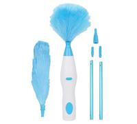 ANKROYU Plumeau Électrique, Balai à Plumes à Longueur Variable, 2 Bielles et 2 Microfibres Brosse, Dépoussiéreur pour Maison et Bureau, Plumeau pour Dépoussiérer sur Plusieurs Surfaces
