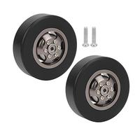ANKROYU Pneus de jante RC 54 mm en alliage d'aluminium haute performance, pièces de rechange durables pour WPL D12 1/10, accessoires de mise à niveau pour modèle de voiture RC, lot (Titane t)