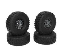 ANKROYU Pneus et roues 1,9 pouce pour crawler RC : 4 pneus en caoutchouc haute performance avec moyeux en alliage d'aluminium pour voitures RC tout-terrain SCX10 à l'échelle 1/10. (Couleur)
