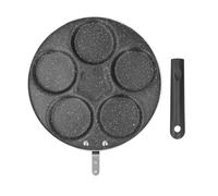 ANKROYU Poêle à œufs professionnelle en fer de qualité supérieure antiadhésive, mini poêle à crêpes, omelette, ustensiles de cuisine avec poignée ergonomique pour le petit-déjeuner (Tapez 4)