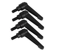 ANKROYU Poignées de fixation réglables en alliage de Zinc robuste, boutons de Machine à filetage mâle M8 pour équipement de machines industrielles, noir, 4 pièces (Longueur de vis 16MM)