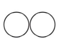 ANKROYU Poignées de sac à main accessoires de bricolage forme ronde haute dureté matériau de fer durable finition brillante poignées de sac pour sacs à main de bagages sacs artisan (Argent Noir)