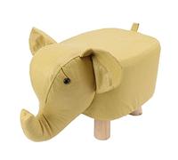 ANKROYU Poot-taboule Animal Belle Dessin animé Tabouret rembourré d'éléphant innovant pour décoration de Salon de Chambre de Jeu de Chambre à Coucher (Jaune)