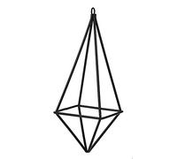 ANKROYU Porte-aéroport quadrilatère Suspendu Tillandsia Rack Elegant Home Decor Black Golden High Dureté Iron Fir 19 cm Hauteur Balcon du Salon (Noir)