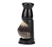 ANKROYU Porte-brosse à Raser, Porte-brosse à Raser En Acrylique Noir Professionnel, Porte-brosse à Barbe, Outil De Rasage(Brosse+Support)