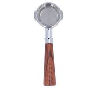 ANKROYU Porte-filtre à café professionnel sans fond, 58 mm, filtre à expresso avec écran monocouche et poignée en bois, compatible avec les machines à café commerciales domestiques (Branche acide