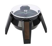 ANKROYU Présentoir à Bijoux Rotatif, Présentoir à Bijoux Rotatif, Plateau Tournant Solaire à 360 Degrés, Présentoir à Bijoux pour Montre, Téléphone, Lumière LED pour œuvres d'art en (Noir)