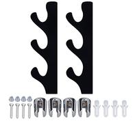 ANKROYU Présentoir d'épée en acrylique mural à 3 couches, support Katana transparent de qualité supérieure pour la décoration de la maison, du bureau, de la collection, vitrine d'a (Noir 1 paire)