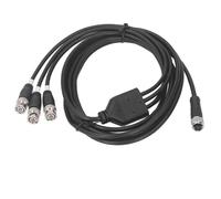 ANKROYU Prise de capteur de vibrations triaxiales longue 4 broches vers 3 connecteurs BNC Mesure de vibrations de haute précision pour l'analyse structurelle de machines industriel