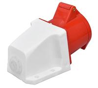 ANKROYU Prise de courant industrielle prise CEE en laiton rouge montage en surface IP44 pour atelier électrique construction marine camping extérieur usage intensif (HR-125)