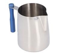 ANKROYU Professional 600ML Stainless Steel Coffee Frothing Pitcher Milk Frother Jug with Detachable Handle for Barista Home Cafe Latte Art Food Grade 304 Stainless Steel Durable Ea (Bleu)