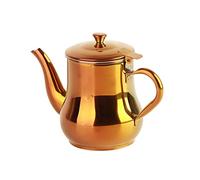 ANKROYU Professional Grade 500ml Stainless Steel Tea Coffee Kettle with Removable Mesh Filter Ergonomic Handle for Home Kitchen Restaurant Use BPA Proof (Rouge)