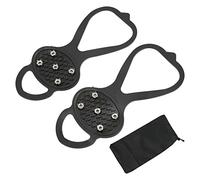 ANKROYU Professionnel 5 Dents Crampons Ice Crampons Anti-Glisser Snow Grip Crames de Traction élevée pour la randonnée d'hiver Pêche à la Glace en Caoutchouc Durable en Acier inoxy