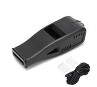 ANKROYU Professionnel Sport Arbitre Sifflet ABS Résine Haute Fréquence Fort Son Clair Football Basket-Ball Volley-Ball Jeux Match Officiel Durable Léger Réglable Sangle de Cou 30g (Noir)
