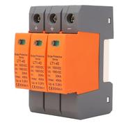 ANKROYU Protecteur CC à Montage sur Rail 3P 35 mm, parafoudre de système photovoltaïque 20KA avec Coque Ignifuge, Protection Contre Les surintensités et Les surtensions pour Les SY