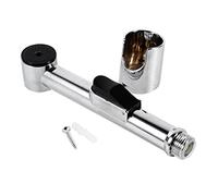 ANKROYU Pulvérisateur de douche pour bidet à main ABS chromé Shattaf Pulvérisateur de toilette pour salle de bain Cuisine Débit d'eau personnel durable uniformément Argent Noir 7,1