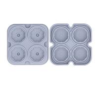 ANKROYU Pumpkin Ice Ball Mold 3D Pumpkin Shape Food Grade Silicone 4 Cells Easy Release Whiskey Ice Mold for Coffee Tea Cocktail Halloween Home Bar (Gris)