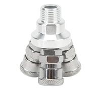 ANKROYU Raccord rapide 3 voies raccord de compresseur d'air pivotant universel G1/2 filetage mâle en acier au carbone chromé raccord rapide pour outils pneumatiques industriels aut