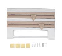 ANKROYU Rack de stockage enveloppe en plastique Premium Dispensateur de films de bouche avec un coupeur Organisateur de cuisine multifonctionnelle pour les serviettes en papier d'a (Kaki)