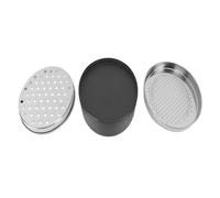 ANKROYU Râpe à fromage en acier inoxydable avec récipient, râpe double face pour la cuisine, broyeur d'aliments avec rangement 17x12x7 cm (Noire)