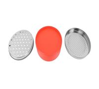 ANKROYU Râpe à fromage en acier inoxydable avec récipient, râpe double face pour la cuisine, broyeur d'aliments avec rangement 17x12x7 cm (Rouge)