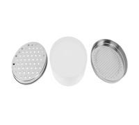 ANKROYU Râpe à fromage en acier inoxydable avec récipient, râpe double face pour la cuisine, broyeur d'aliments avec rangement 17x12x7 cm (Blanche)