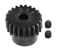 ANKROYU RC Car 48P Pinion Gear Set High Strength Metal Rust Proof 21T Motor Gear with M3 Vis pour 1/10 1/16 Remote Control Cars Black 11x10mm 1PCS