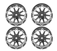 ANKROYU RC Wheels Rims CNC Aluminium ALLIAGE 52 mm Hub High Performance Lightweight Durable for 1/10 Drift on Road Racing Car 4pcs (Noir)