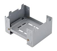 ANKROYU Réchaud à alcool portable et pliable, brûleur à combustible solide, camping, randonnée, extérieur, essentiel, durable, plaqué zinc, argent, 95 x 75 mm, léger, compact