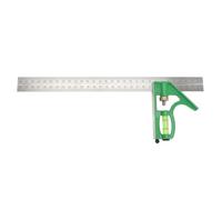 ANKROYU Règle à angle carré combinée en acier inoxydable de 300 mm avec niveau à bulle, outil de mesure de haute précision de 45 à 90 degrés pour le travail du bois, le travail des