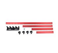 ANKROYU Règle droite en V Règle droite du coin du travail du bois d'angle de la règle de la règle 4 pièces avec échelle impériale double face pour la menuiserie projets en aluminiu