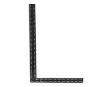 ANKROYU Règle en aluminium outil de travail du bois carré de précision multifonctionnel pour la mesure d'inspection outil de mesure carré d'essai de carré en L haute performance po (Noire)