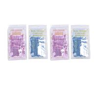 ANKROYU Rideau à franges en guirlandes, réutilisable, pliable, en feuille métallique, décoration de fête pour anniversaire, mariage, enterrement de vie de jeune fille, lot de 4 piè (Bleu + rose)