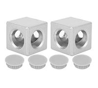 ANKROYU Right Angle Connection Block Zinc Alloy with Nylon Cover for 3030 Aluminum Profile 2Way 3Way Durable Lightweight Easy to Install Professional Design Compact Structure for D (Deuxième