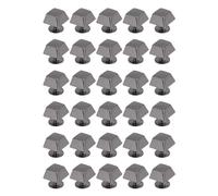 ANKROYU Rivets trapézoïdaux en cuir, en alliage de Zinc haute résistance, vis arrière à tête plate pour sacs, vêtements et chaussures, 30 ensembles 10mm 6mm (Argent Noir)