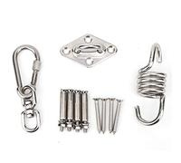 ANKROYU Rotation à 360 degrés Hamac Crochet Balançoire Chaise Suspendue Ensemble en Acier Inoxydable pour Sac De Sable Serviettes De Yoga Légères Auvents Chaises Grottes Durable Ro