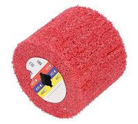 ANKROYU Roue de polissage en nylon Burning Wheel Fil Drawing Wheel High Finish Polishing Machine accessoire pour le rétroviseur en acier inoxydable Rouge 12x10cm